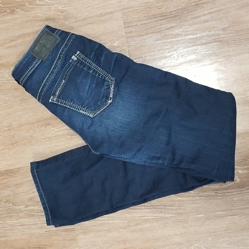 (28W/32L) Silver Jeans Co. Super Stretch Suki High Straight Dark Wash Urban